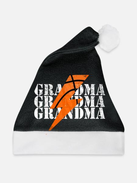 Basketball Grandma Grandma Grandma - Weihnachtsmütze - Schwarz/Weiß - Vorne