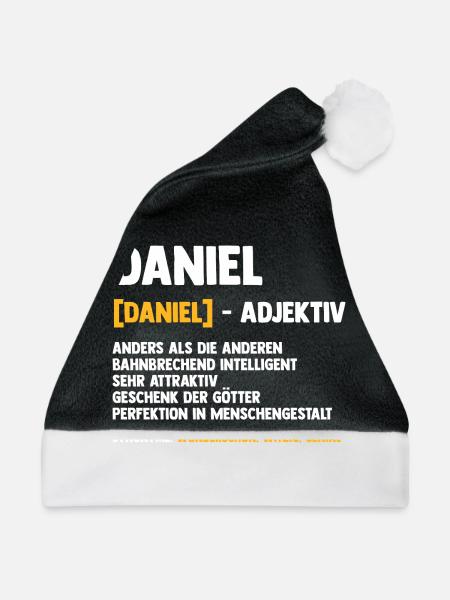 Daniel - Weihnachtsmütze - Schwarz/Weiß - Vorne