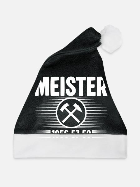 Erzgebirge Meister - Weihnachtsmütze - Schwarz/Weiß
