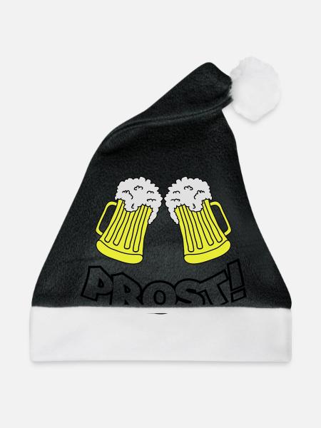 prost - Weihnachtsmütze - Schwarz/Weiß
