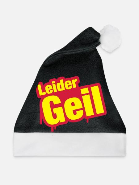 leiderg_geil_1_f2 - Weihnachtsmütze - Schwarz/Weiß