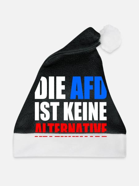 die afd ist keine alternative - Weihnachtsmütze - Schwarz/Weiß - Vorne