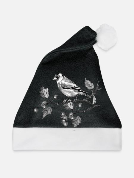 Vogel - Weihnachtsmütze - Schwarz/Weiß