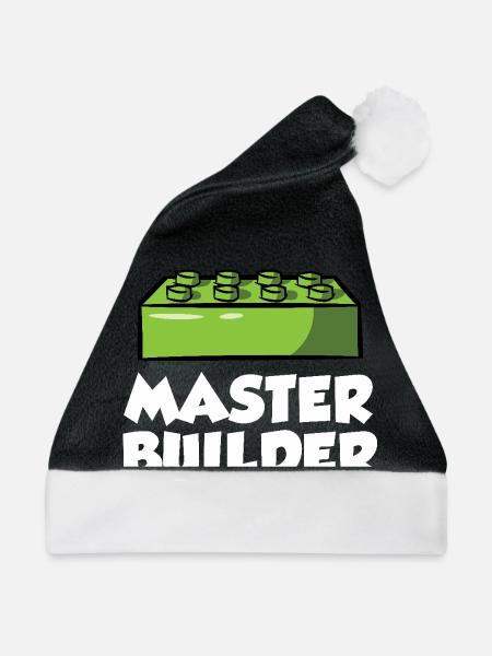 Brick Builder Spielzeug Blöcke Klemmblöcke Steine Steine - Weihnachtsmütze - Schwarz/Weiß