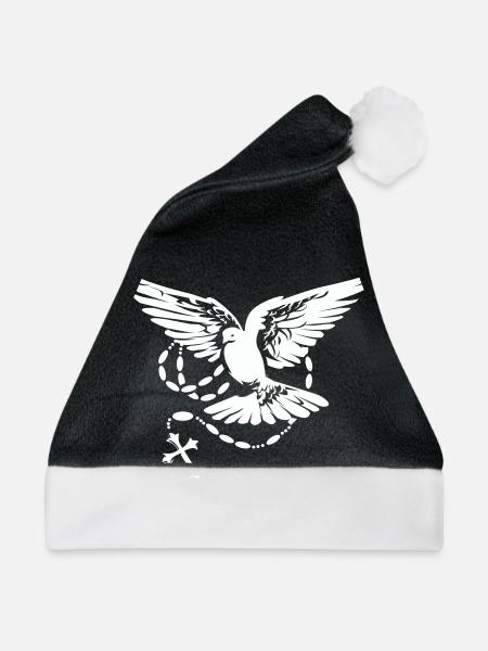 taube heiliger geist - Weihnachtsmütze - Schwarz/Weiß