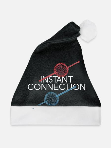 Instant Connection Geometric Art Design - Weihnachtsmütze - Schwarz/Weiß