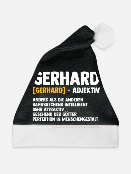 Gerhard - Weihnachtsmütze - Schwarz/Weiß - Vorne