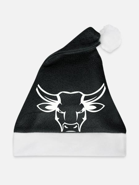 stier bull - Weihnachtsmütze - Schwarz/Weiß