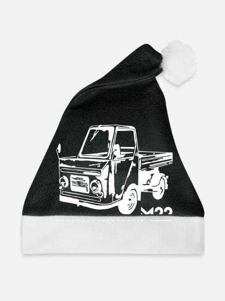 Multicar M22 Neu - Weihnachtsmütze - Schwarz/Weiß - Vorne