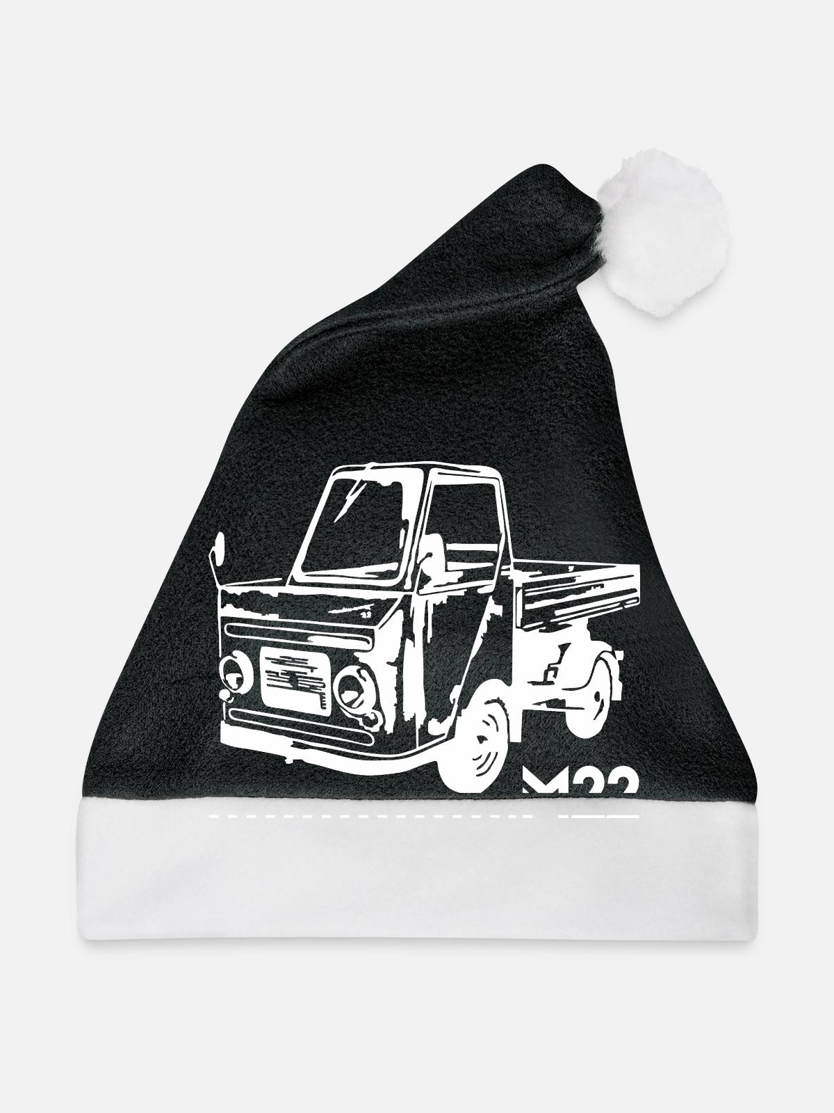 Multicar M22 Neu - Weihnachtsmütze - Schwarz/Weiß - Vorne