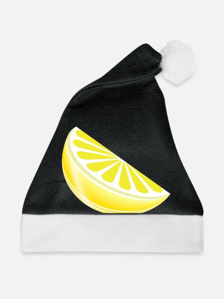 Zitrone - Weihnachtsmütze - Schwarz/Weiß