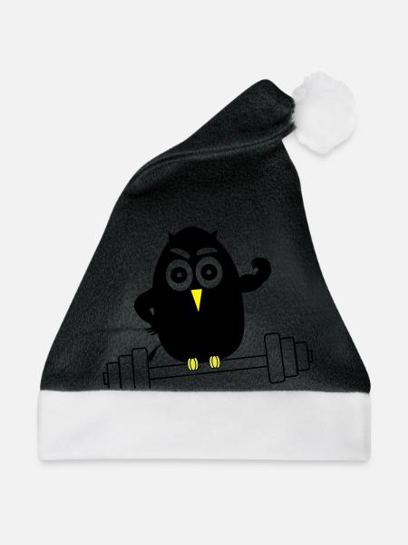 vogel Bodybuilding - Weihnachtsmütze - Schwarz/Weiß