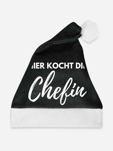 Chefin Köchin Kochen Mama Mutter Küche Familie - Weihnachtsmütze - Schwarz/Weiß