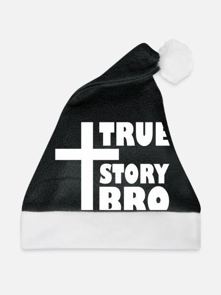 True story bro - Weihnachtsmütze - Schwarz/Weiß - Vorne