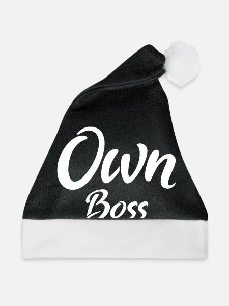 own boss white - Weihnachtsmütze - Schwarz/Weiß