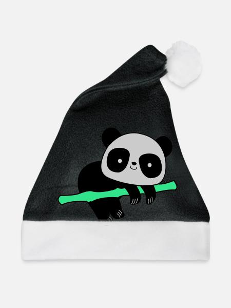 Pandabär - Weihnachtsmütze - Schwarz/Weiß