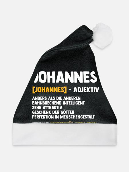 Johannes - Weihnachtsmütze - Schwarz/Weiß - Vorne