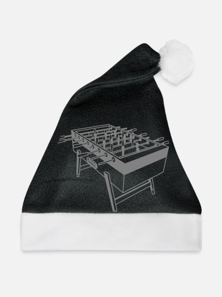 Kickertisch - Kickershirt - Weihnachtsmütze - Schwarz/Weiß