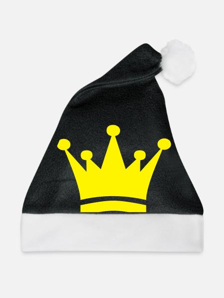 Krone (V) - Weihnachtsmütze - Schwarz/Weiß