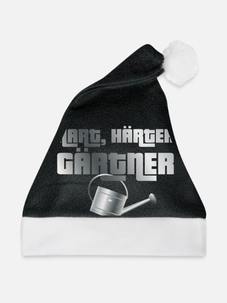 Hart, härter, Gärtner - Weihnachtsmütze - Schwarz/Weiß