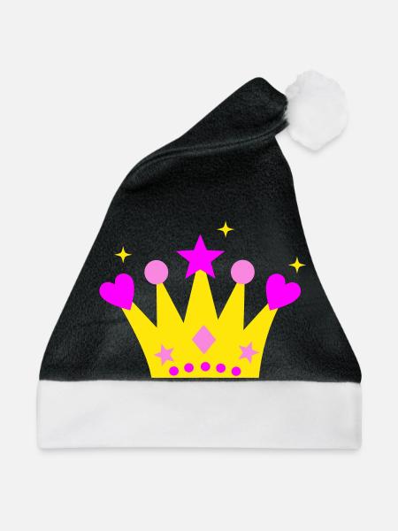 Krone - Weihnachtsmütze - Schwarz/Weiß
