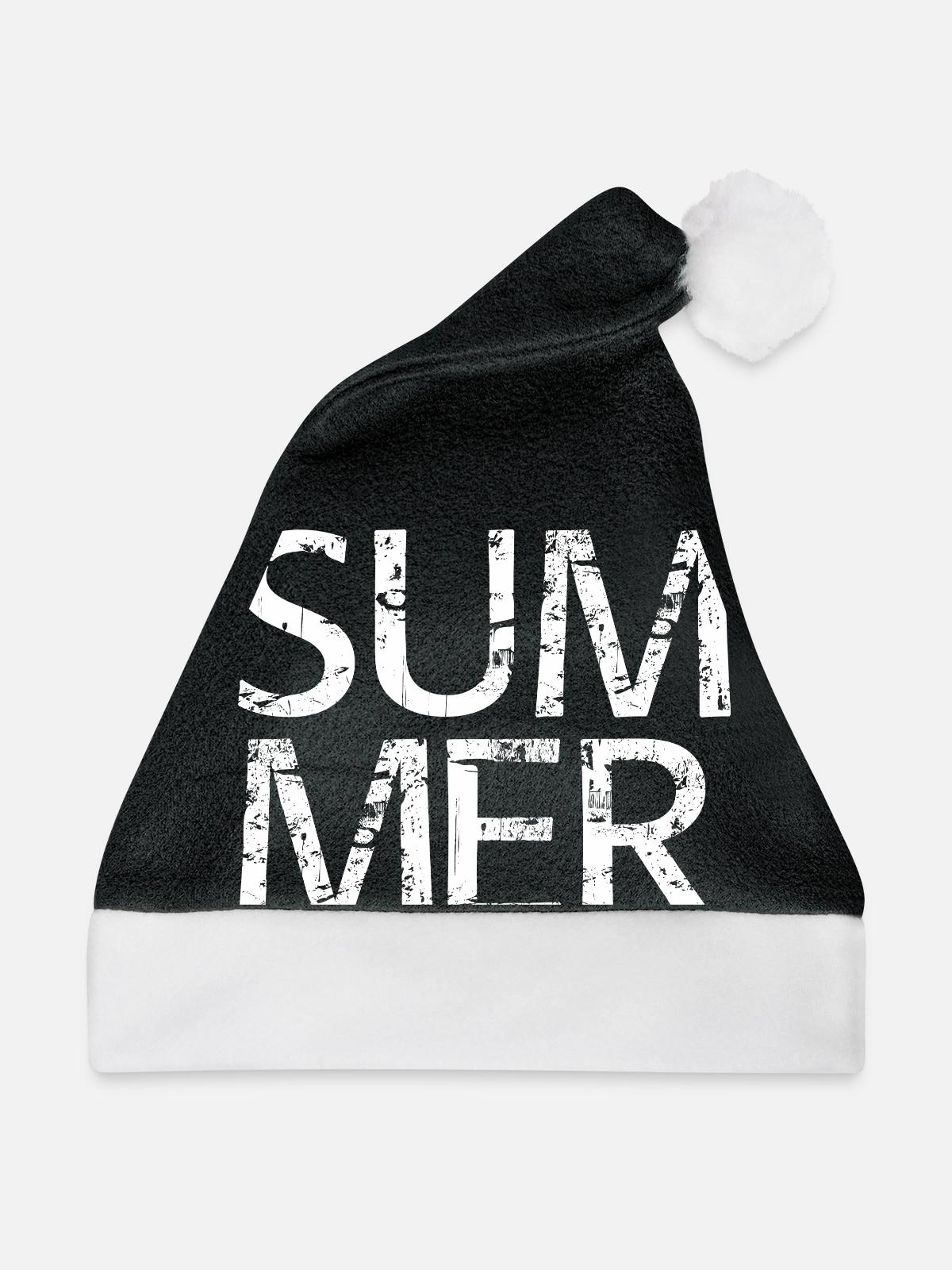 Summer - Weihnachtsmütze - Schwarz/Weiß - Vorne