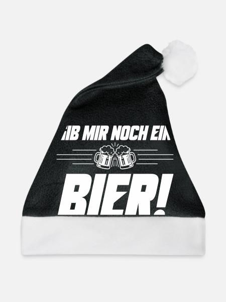 Noch ein Bier Spruch - Weihnachtsmütze - Schwarz/Weiß
