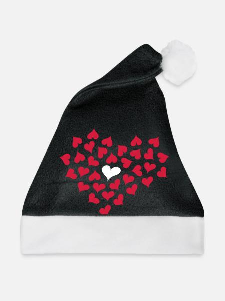 Hearts in Heart - Weihnachtsmütze - Schwarz/Weiß