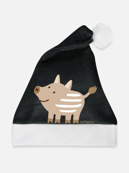 Frischling.png - Weihnachtsmütze - Schwarz/Weiß