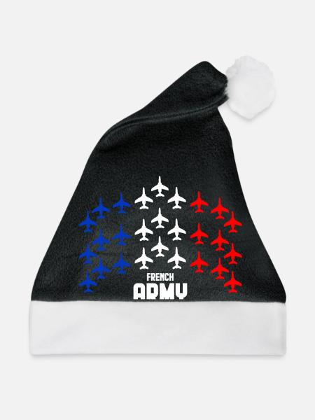 Französische Armee - Weihnachtsmütze - Schwarz/Weiß - Vorne