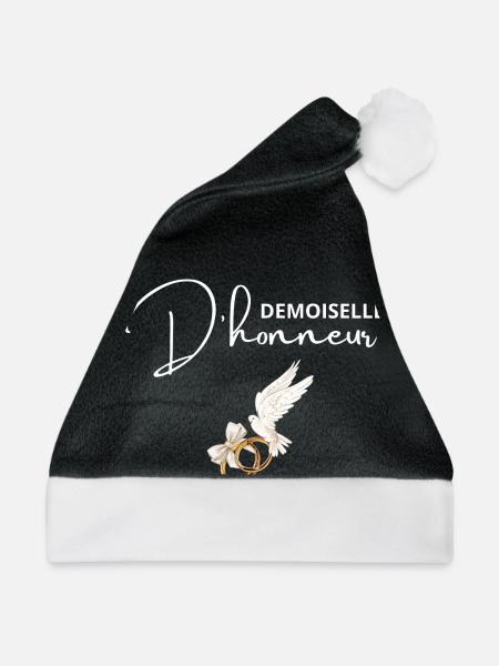 Brautjungfer - Weihnachtsmütze - Schwarz/Weiß - Vorne
