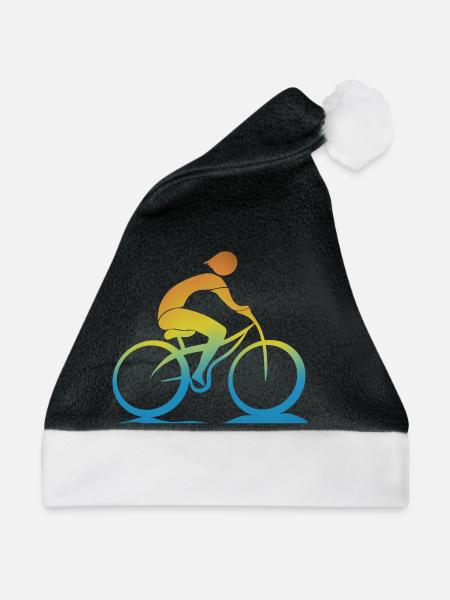 Radfahrer - Weihnachtsmütze - Schwarz/Weiß