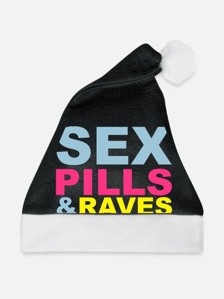 Sex Pills Raves - Weihnachtsmütze - Schwarz/Weiß