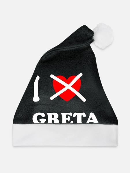 Ich mag Greta nicht mehr - Weihnachtsmütze - Schwarz/Weiß - Vorne