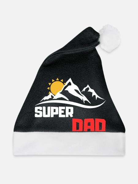 Super Papa - Weihnachtsmütze - Schwarz/Weiß