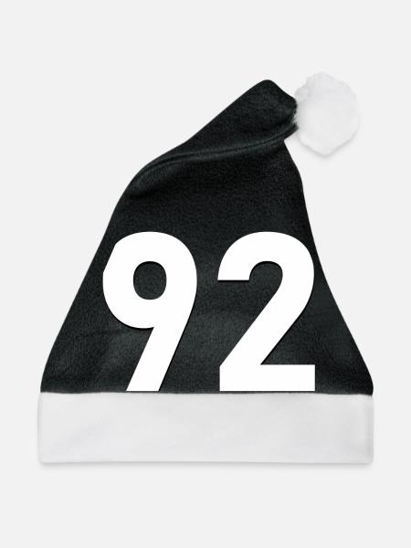 92 - Weihnachtsmütze - Schwarz/Weiß - Vorne