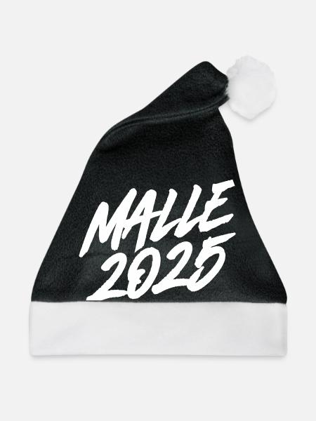 Malle 2025 Mallorca - Weihnachtsmütze - Schwarz/Weiß