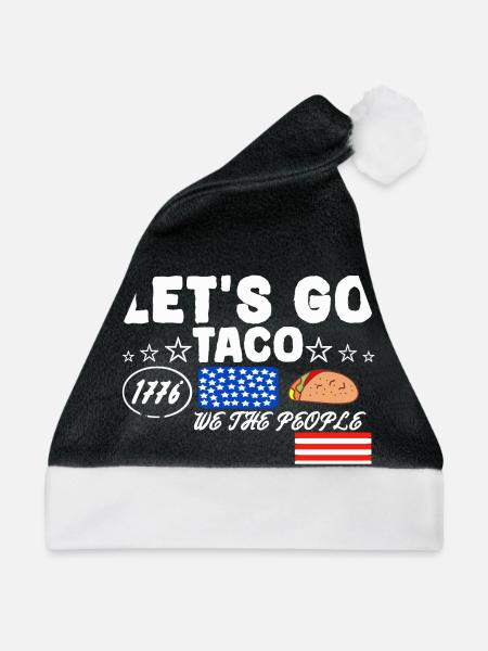 Lass uns taco gehen - Weihnachtsmütze - Schwarz/Weiß - Vorne
