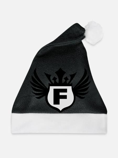 schild_f_f2 - Weihnachtsmütze - Schwarz/Weiß