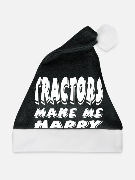 Traktor - Weihnachtsmütze - Schwarz/Weiß