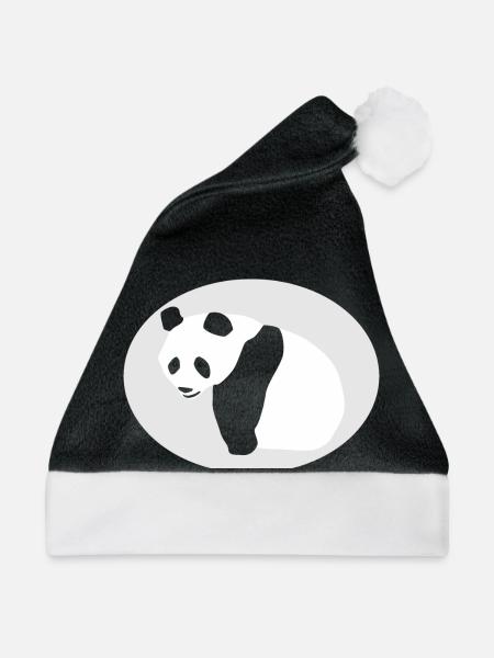 Großer Panda - Weihnachtsmütze - Schwarz/Weiß