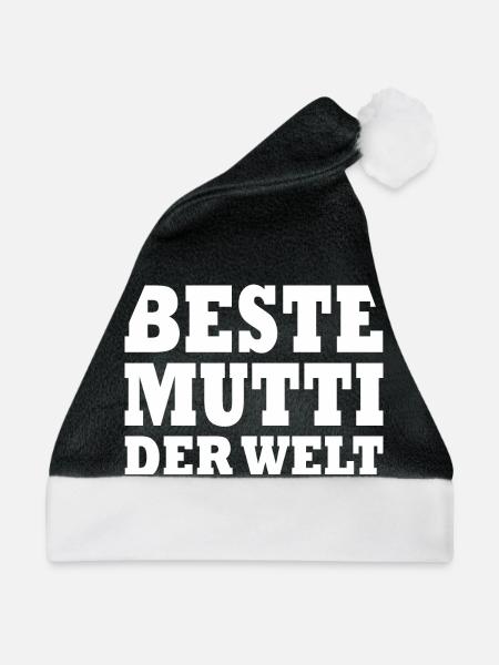 Beste mutti der welt - Weihnachtsmütze - Schwarz/Weiß