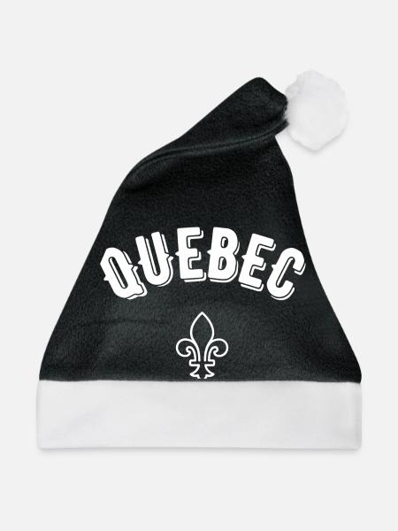 Quebec - Weihnachtsmütze - Schwarz/Weiß - Vorne