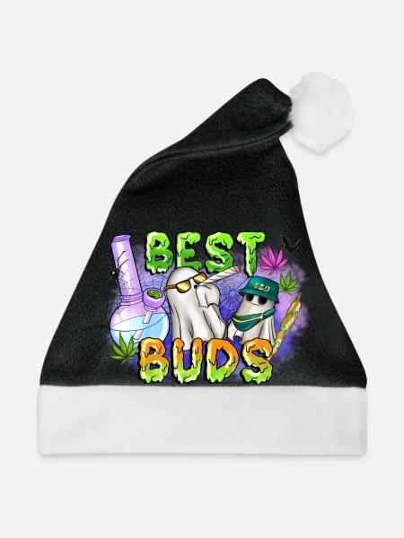 Die besten Knospen - Weihnachtsmütze - Schwarz/Weiß