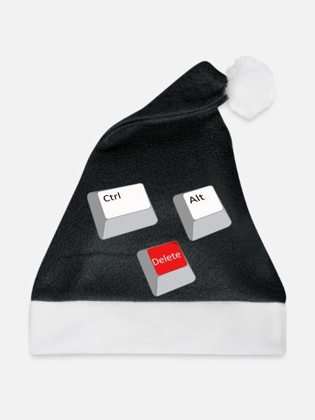 cntrl alt delete - Weihnachtsmütze - Schwarz/Weiß