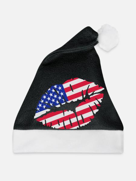 USA - Weihnachtsmütze - Schwarz/Weiß