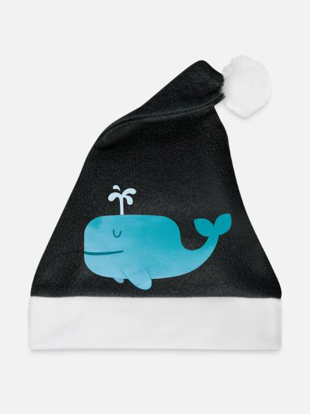 Wal - Weihnachtsmütze - Schwarz/Weiß