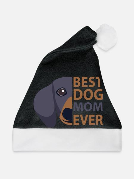 Dog Hund - Weihnachtsmütze - Schwarz/Weiß
