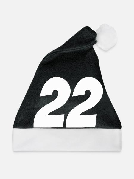 22 - Weihnachtsmütze - Schwarz/Weiß