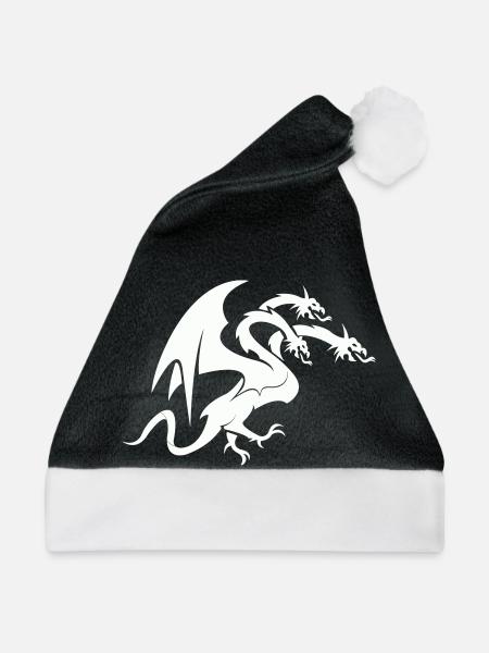 dragon 3 head - Weihnachtsmütze - Schwarz/Weiß